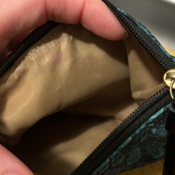 Coach Turquoise Snake Pattern Wristlet - Picture 5 of 5